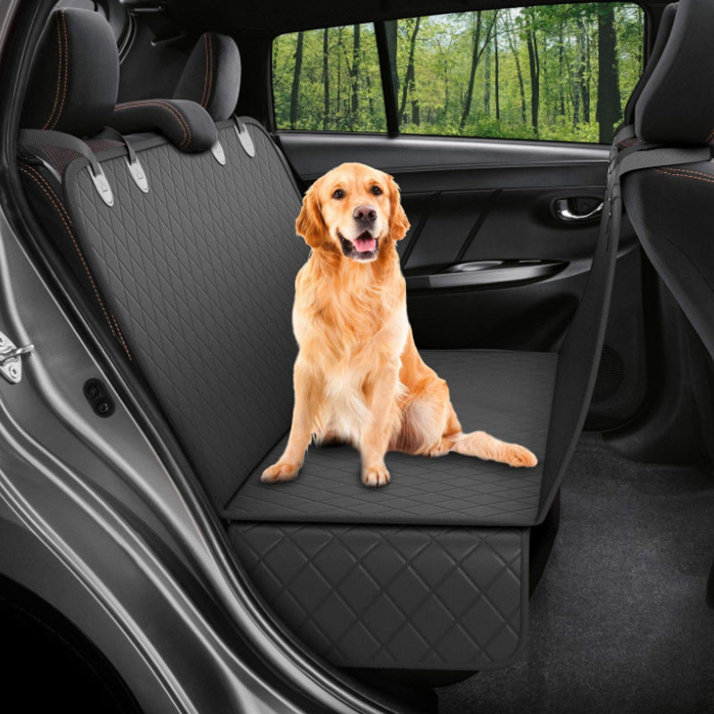 Hond Auto Zitplaatshoes Mesh Dierenvervoerder Hammock Veiligheidsbeschermer Auto Achterbankmat Met Rits En Zak Voor Reizen - Lumoraa