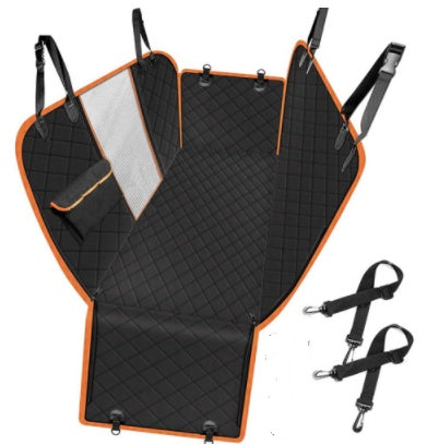 Hond Auto Zitplaatshoes Mesh Dierenvervoerder Hammock Veiligheidsbeschermer Auto Achterbankmat Met Rits En Zak Voor Reizen - Lumoraa