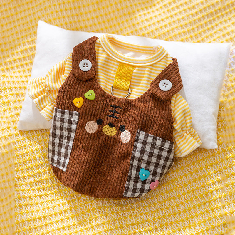 Herfst en Winter Hond Klein Dier Twee-benige Overall Pak - Lumoraa