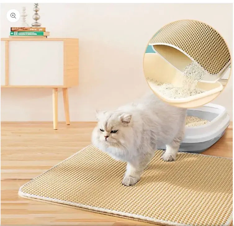 CleanPaw – Dubbele Laag Kattenbakmat voor een Schone en Droge Omgeving! 🐾 - Lumoraa