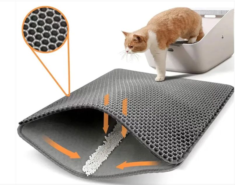 CleanPaw – Dubbele Laag Kattenbakmat voor een Schone en Droge Omgeving! 🐾 - Lumoraa