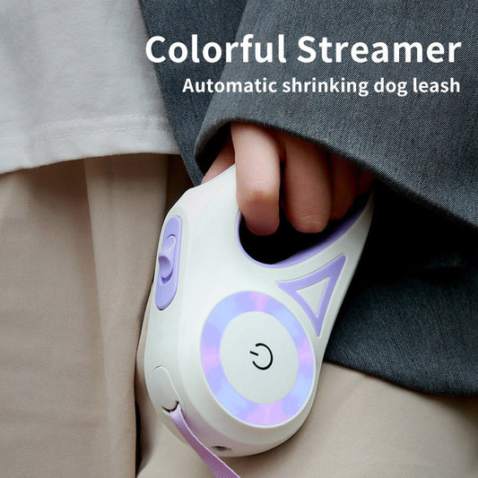 Lumoraa™ Retractable Dog Leash – 3M & 5M | Auto Brake, LED Light, Explosion-Proof Design, Optional Collar - Lumoraa