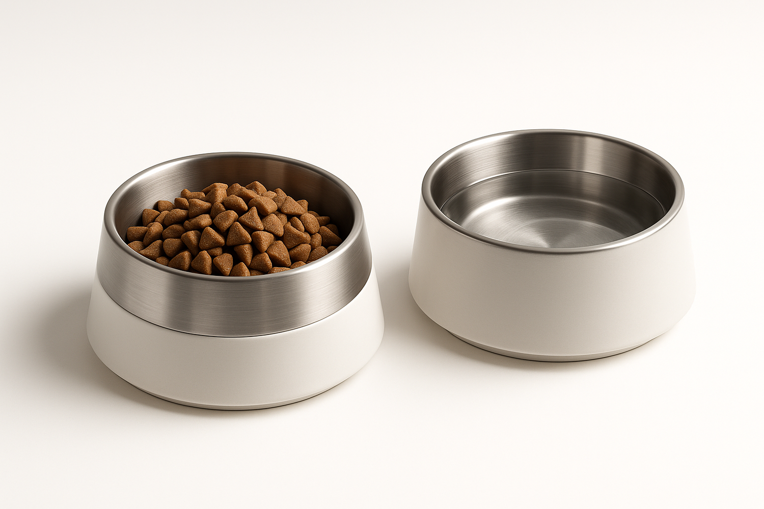 Voedsel en waterbakken voor katten