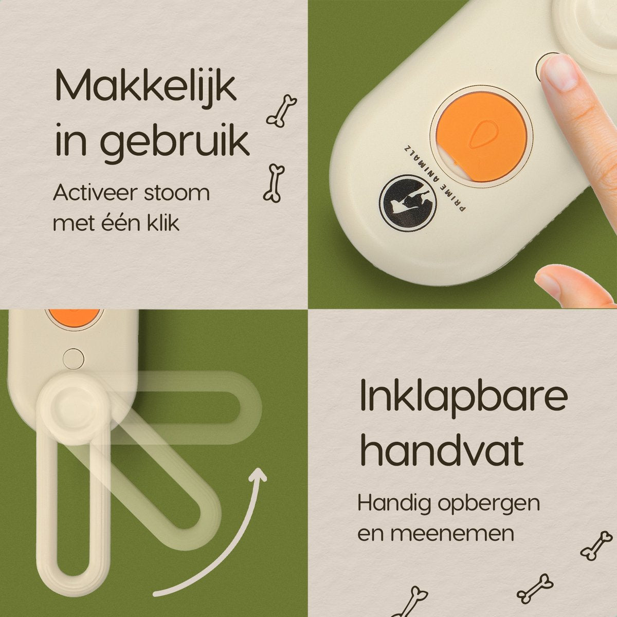 Slimme Stoomborstel voor Katten en Honden – Anti-Klit & Anti-Statisch - Lumoraa