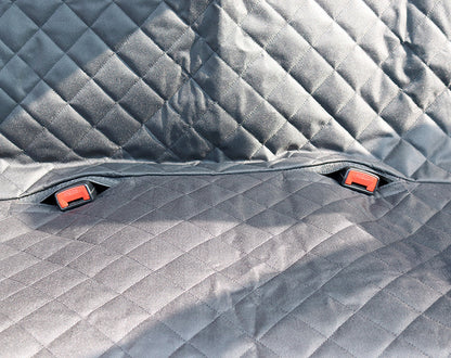 Hond Auto Zitplaatshoes Mesh Dierenvervoerder Hammock Veiligheidsbeschermer Auto Achterbankmat Met Rits En Zak Voor Reizen - Lumoraa