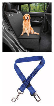 Hond Auto Zitplaatshoes Mesh Dierenvervoerder Hammock Veiligheidsbeschermer Auto Achterbankmat Met Rits En Zak Voor Reizen - Lumoraa