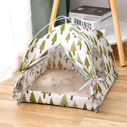 Katten Tent Kat Kat Huis Gesloten Huisdier Bed - Lumoraa