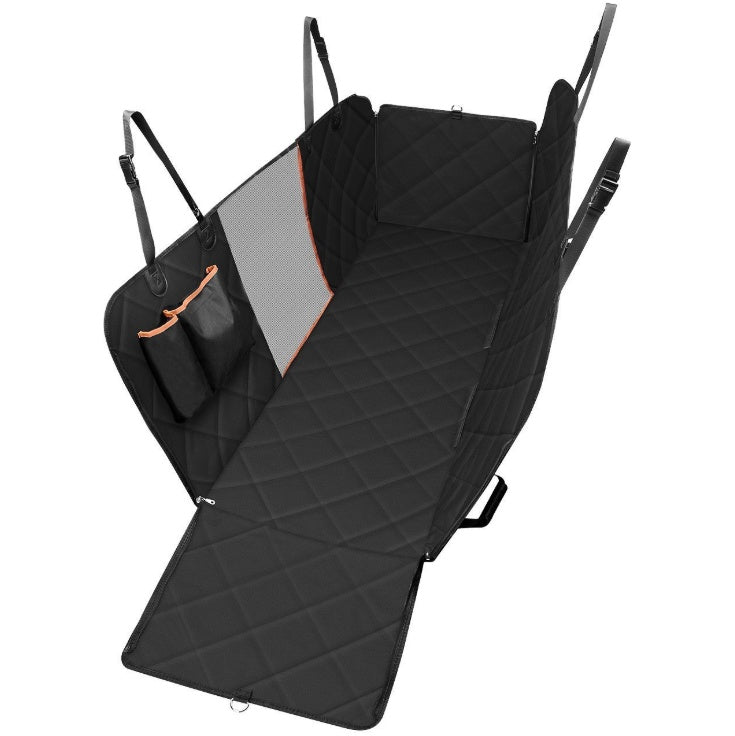 Hond Auto Zitplaatshoes Mesh Dierenvervoerder Hammock Veiligheidsbeschermer Auto Achterbankmat Met Rits En Zak Voor Reizen - Lumoraa