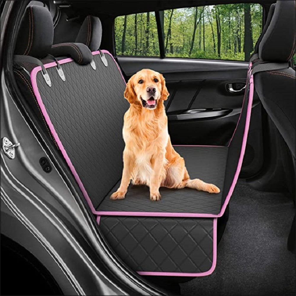 Hond Auto Zitplaatshoes Mesh Dierenvervoerder Hammock Veiligheidsbeschermer Auto Achterbankmat Met Rits En Zak Voor Reizen - Lumoraa