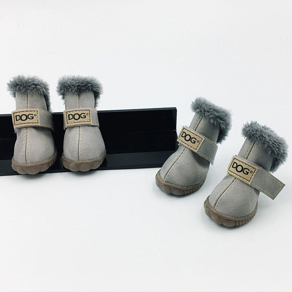 Dikke sneeuwlaarzen voor honden, houd warme teddy herfst- en winterschoenen