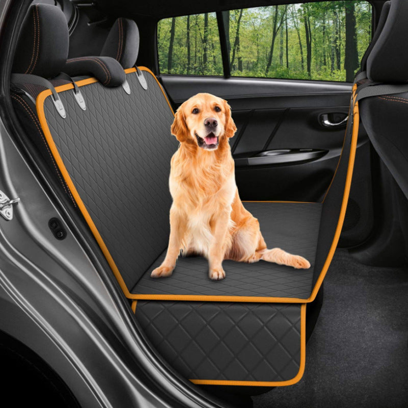 Hond Auto Zitplaatshoes Mesh Dierenvervoerder Hammock Veiligheidsbeschermer Auto Achterbankmat Met Rits En Zak Voor Reizen - Lumoraa