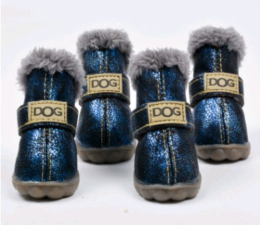 Dikke sneeuwlaarzen voor honden, houd warme teddy herfst- en winterschoenen