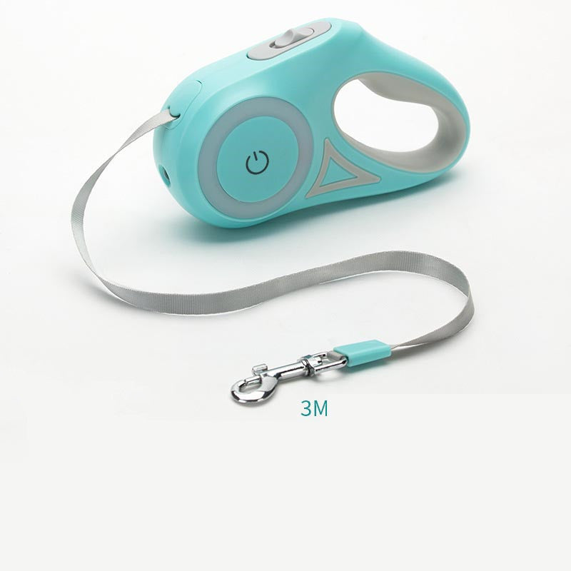 Lumoraa™ Retractable Dog Leash – 3M & 5M | Auto Brake, LED Light, Explosion-Proof Design, Optional Collar - Lumoraa