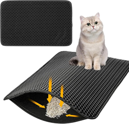 CleanPaw – Dubbele Laag Kattenbakmat voor een Schone en Droge Omgeving! 🐾 - Lumoraa