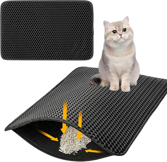 CleanPaw – Dubbele Laag Kattenbakmat voor een Schone en Droge Omgeving! 🐾 - Lumoraa