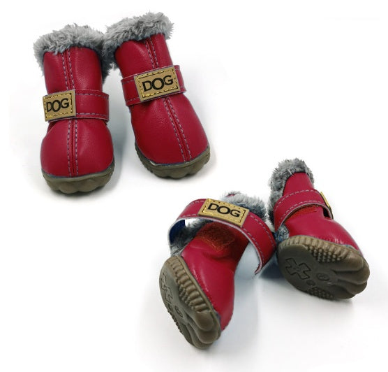 Dikke sneeuwlaarzen voor honden, houd warme teddy herfst- en winterschoenen