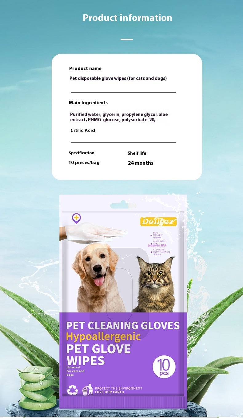 Stomerij Desinfecterend Papier Deodorant Huisdierbenodigdheden Wegwerphandschoenen voor Huisdieren - Lumoraa