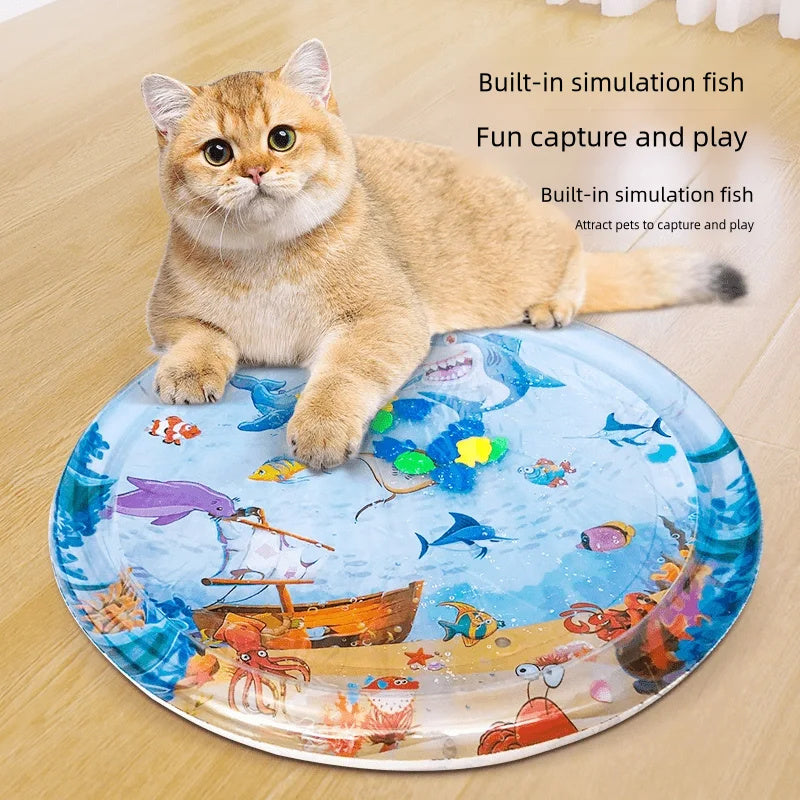 AquaFish™ – Verkoelend Waterbed in Visvorm | Voor Katten & Kleine Honden