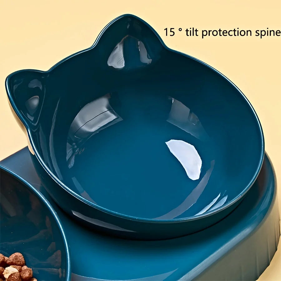 Pet Feeders 3-in-1 Water & Food Bowl Set voor Katten en Honden met Gravity Waterfles voor Nekbescherming