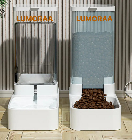 AutoPaws – Slimme Automatische Voeder- en Waterdispenser met Gravity Voedselopslag voor Katten en Honden - Lumoraa
