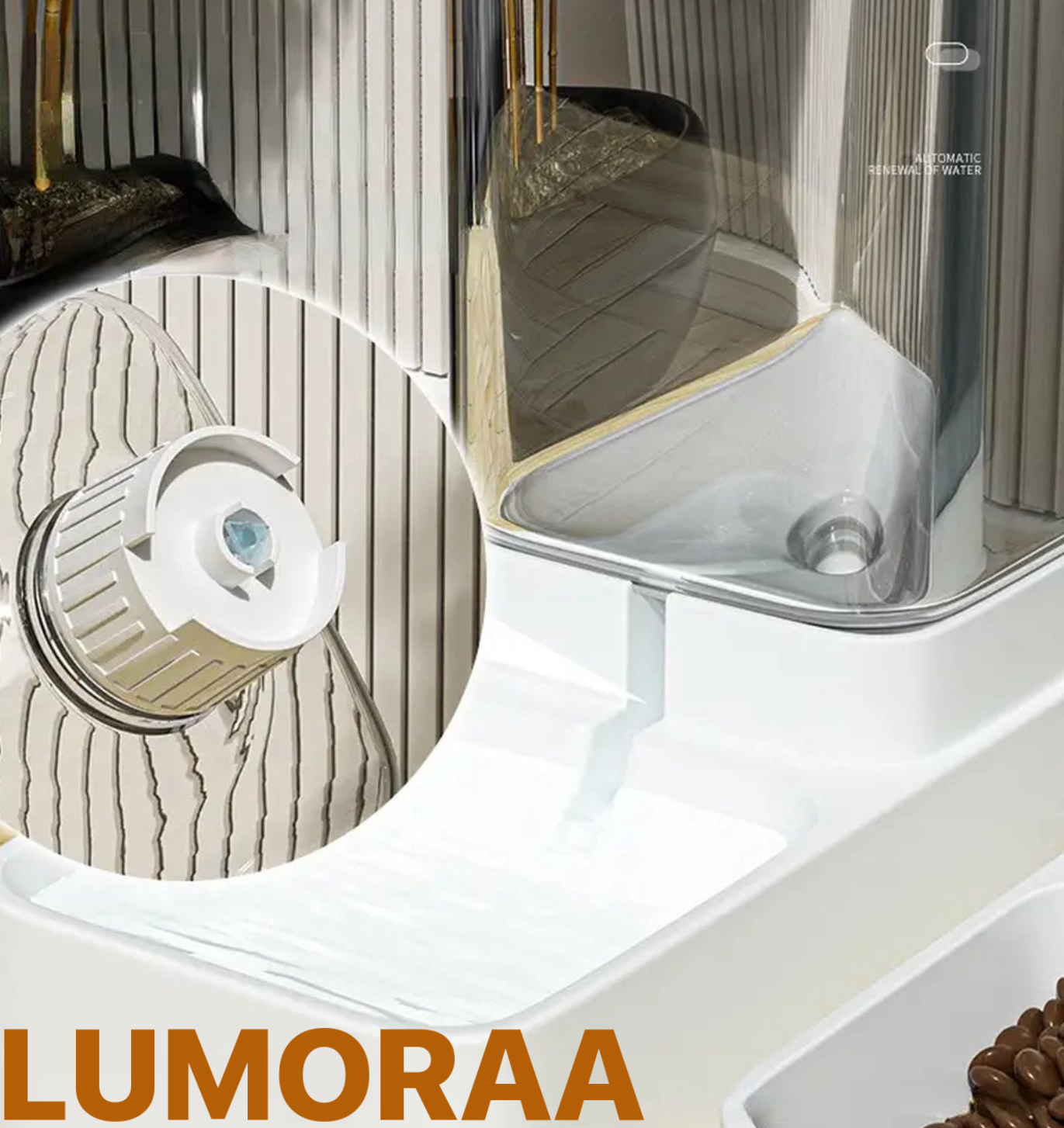 AutoPaws – Slimme Automatische Voeder- en Waterdispenser met Gravity Voedselopslag voor Katten en Honden - Lumoraa