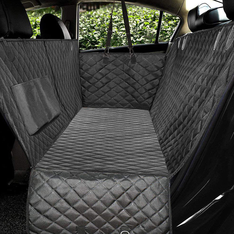 Hond Auto Zitplaatshoes Mesh Dierenvervoerder Hammock Veiligheidsbeschermer Auto Achterbankmat Met Rits En Zak Voor Reizen - Lumoraa