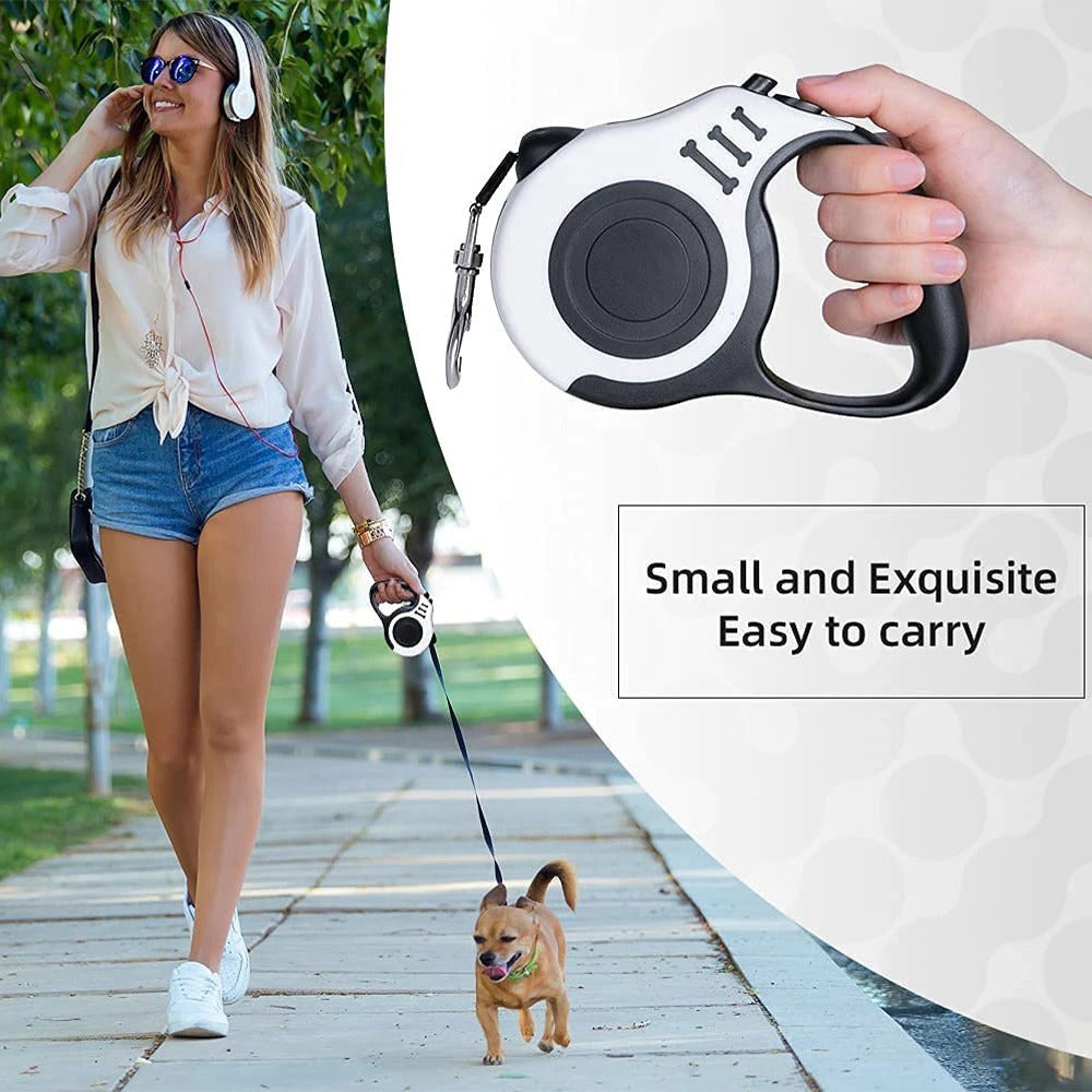 Lumoraa™ 3M & 5M Retractable Dog Leash – Tangle-Free & Durable Nylon Pet Lead - Lumoraa