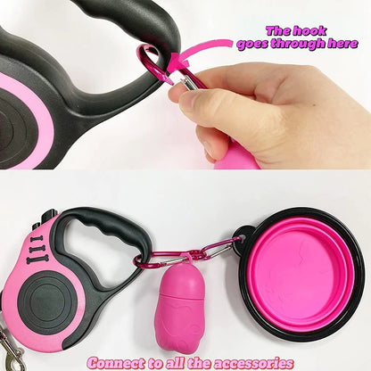 Lumoraa™ 3M & 5M Retractable Dog Leash – Tangle-Free & Durable Nylon Pet Lead - Lumoraa