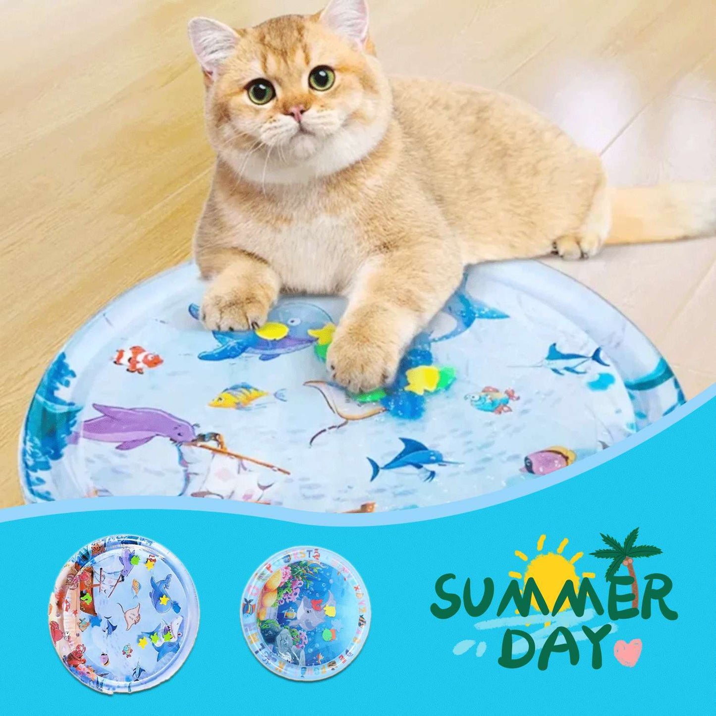 AquaFish™ – Verkoelend Waterbed in Visvorm | Voor Katten & Kleine Honden
